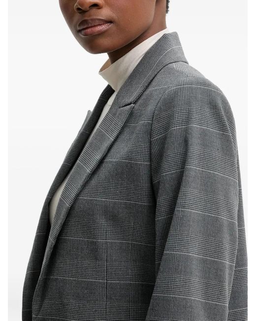 Benetton Geruite Blazer in het Gray