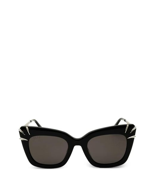 DIFF Black Cat-Eye Frame Sunglasses