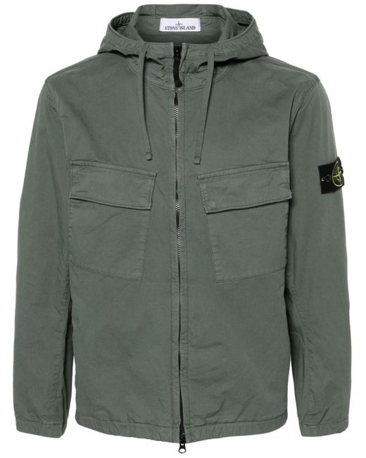 Stone Island Green Jacket With Pockets for men