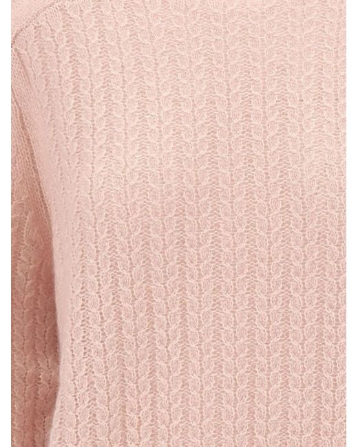 Hemisphere Pink Cable-Knit Sweater