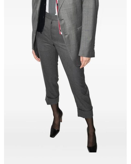 Thom Browne Gray Cropped Trousers