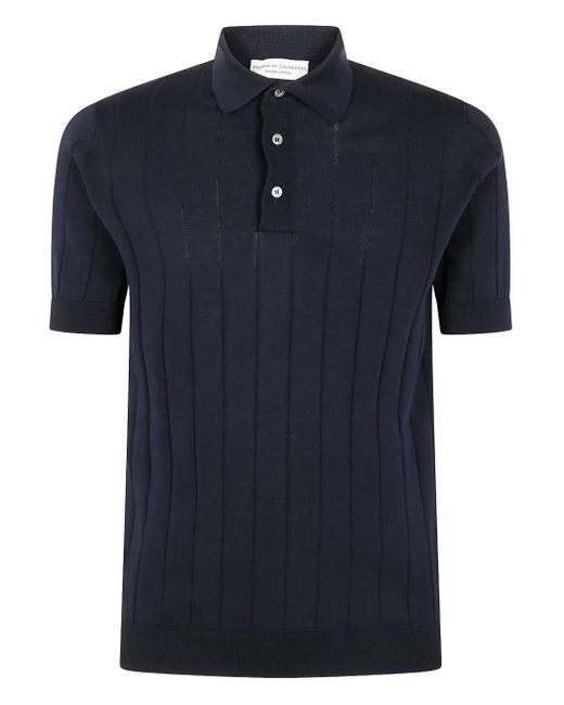 FILIPPO DE LAURENTIIS Gestricktes Poloshirt in Blue für Herren