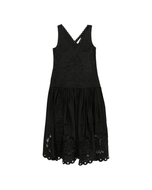 Sea Black Gardener Midi Dress