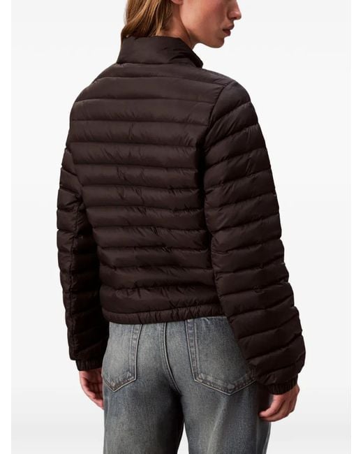 Calvin Klein Black Logo-Print Puffer Jacket