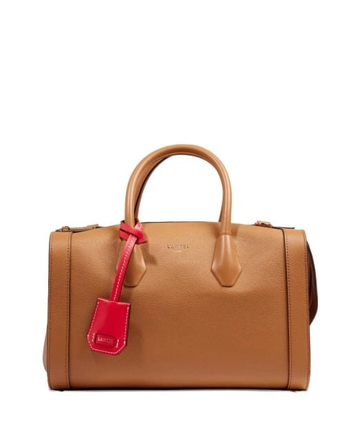 Lancel Brown Bcbg Leather Top-Handle Tote Bag
