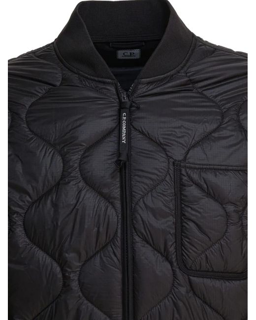 Chaqueta bómber acolchada C P Company de hombre de color Black