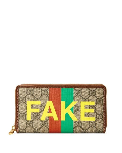 Portafoglio Fake/Not GG con monogramma di Gucci in Multicolor da Uomo