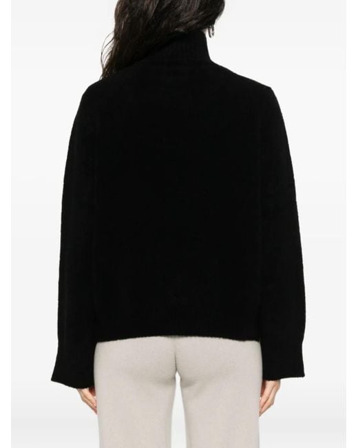 Allude Black High-Neck Sweater