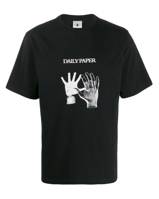 Daily Paper T-shirt Met Print in het Black voor heren
