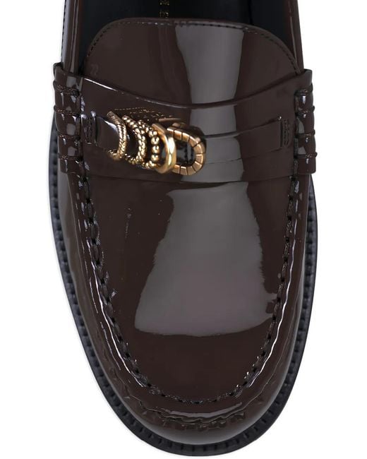 Dorothee Schumacher Black Chain-Detail Leather Loafers