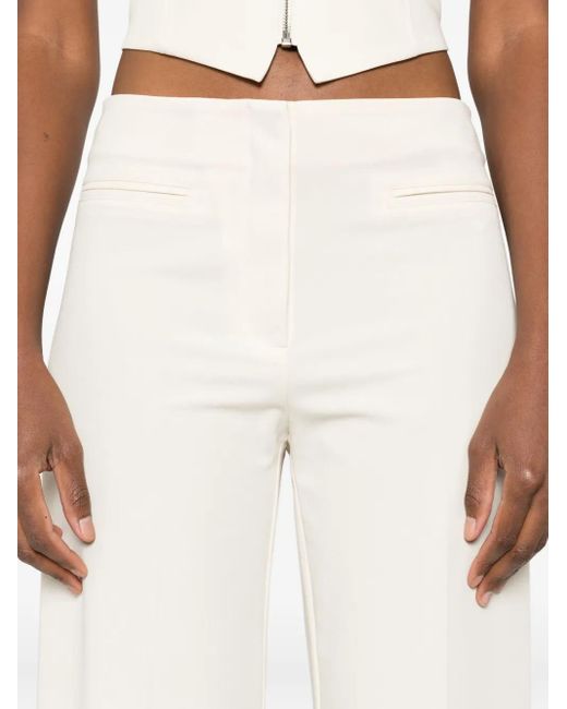 Patrizia Pepe High Waist Flared Broek in het White