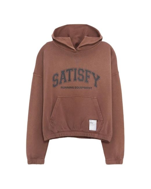 Satisfy Brown Logo-Print Hoodie for men