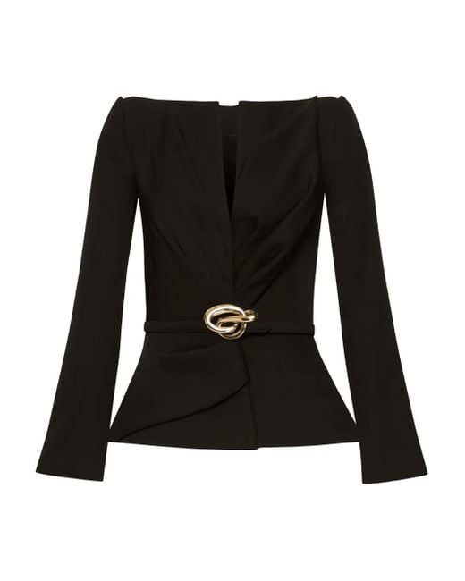 Oscar de la Renta Black Wool Jacket