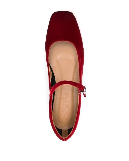 Aeyde Red Uma Ballet Flats