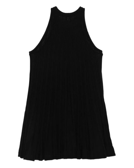 Ba&sh Black Sinn Ribbed Mini Dress
