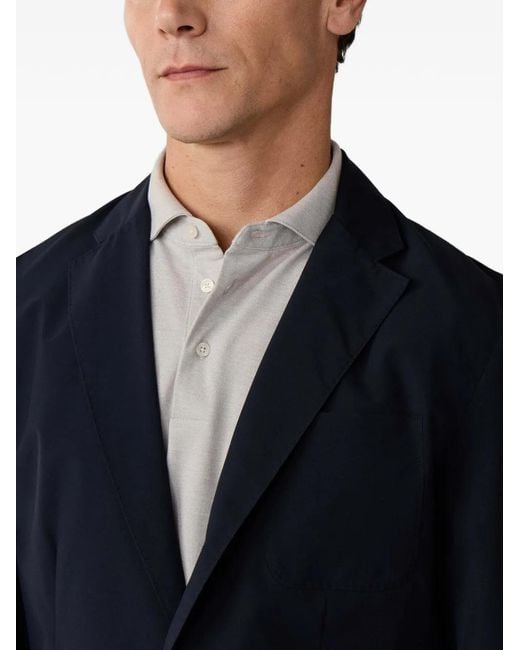Hackett Blue Single-Breasted Lightweight Blazer for men