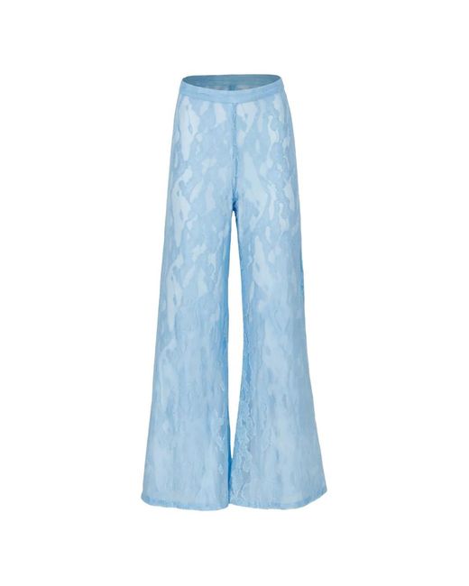 Baobab Blue Porto Sheer-Lace Trousers