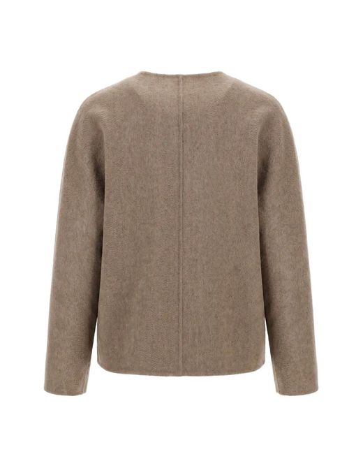 Manzoni 24 Brown Cashmere Button-Front Jacket