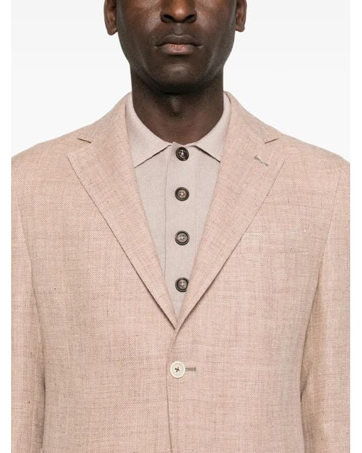 Eleventy Natural Single-Breasted Blazer for men