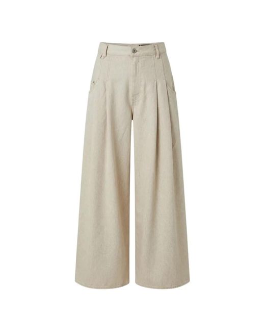 Jacquemus Natural Pleated-Detail Jeans