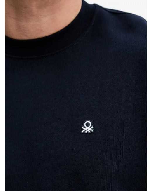 Benetton Pullover Mit Logo-Patch in Blue für Herren