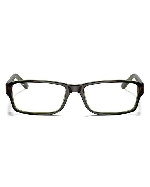 Ray-Ban Brown Rectangle-Frame Glasses