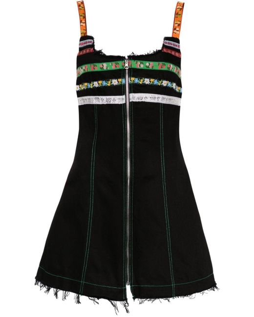 Cormio Black Lindsey Denim Mini Dress