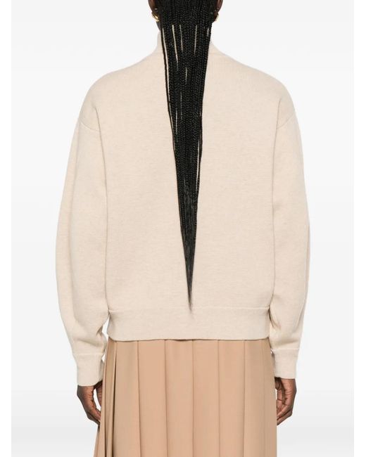 Kujten Natural Quarter-Zip Cashmere Sweater
