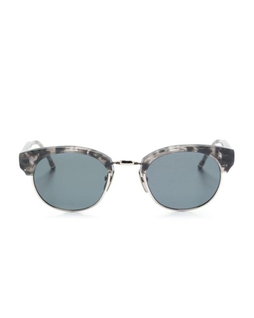 Thom Browne Blue Oval-frame Sunglasses for men