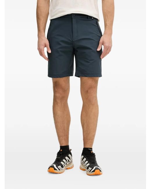 Viking Blue Expander Logo-Print Zip-Pocket Shorts for men