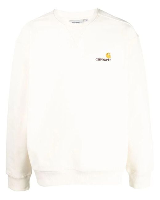 Carhartt White American Script Sweatshirt for men