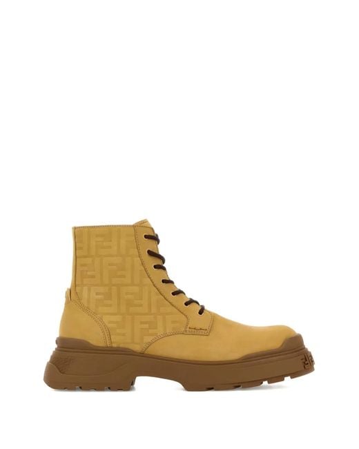 Fendi Stiefel Mit Logo-Verzierung in Natural für Herren