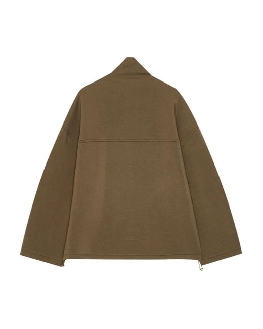 Remain Brown Zip-Front Panelled Jacket