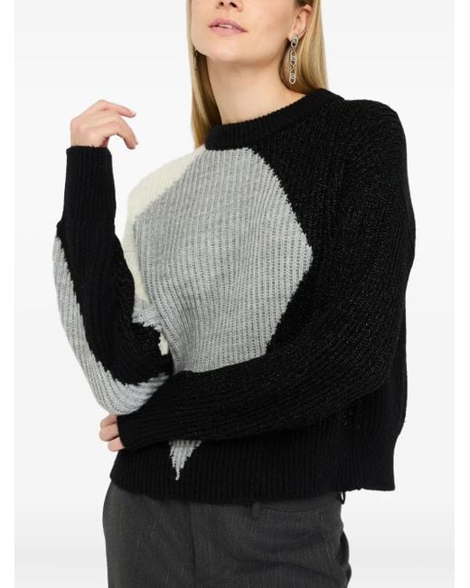 Liu Jo Black Puff-Sleeve Sweater