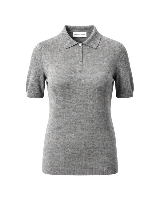 EMERSON RENALDI Gray Short-Sleeve Polo Shirt