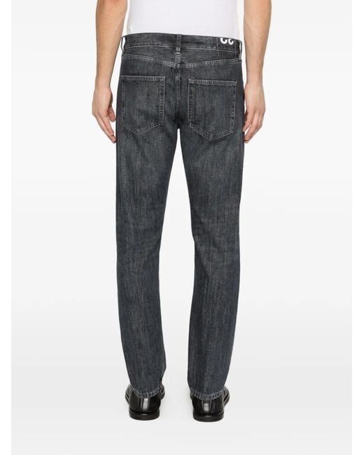 Dondup Gray Washed-Effect Five-Pocket Jeans for men