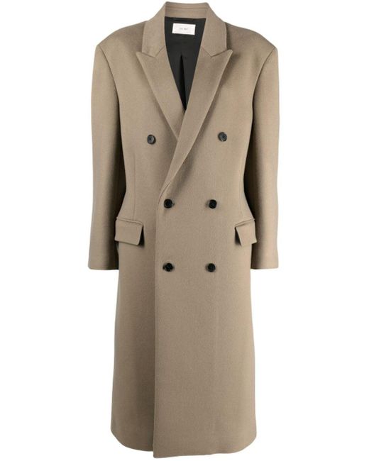 The Row Natural Anderson Double-breasted Cashmere Coat