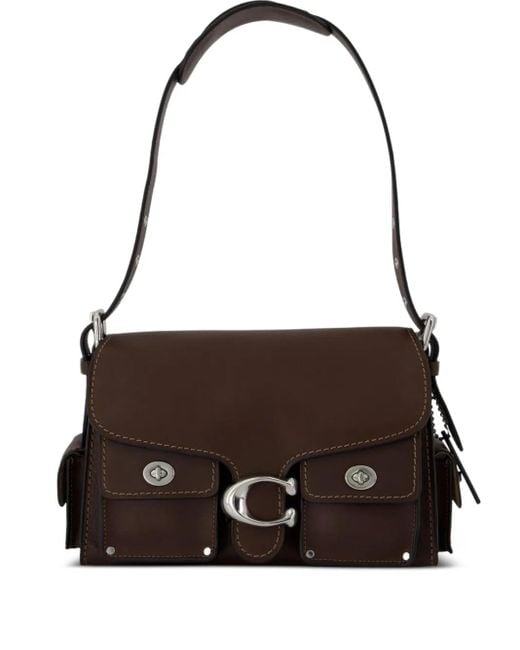 COACH Soft Tabby Schoudertas Met Draaislot in het Brown
