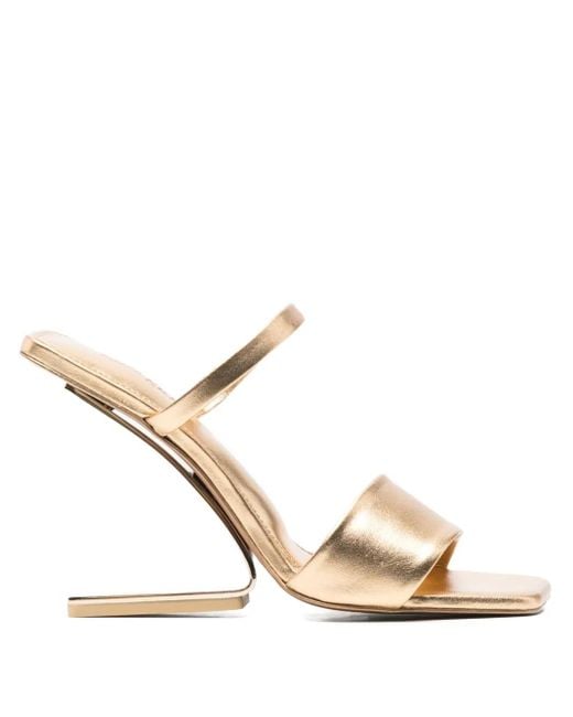Cult Gaia Metallic 80Mm Leather Heeled Sandals