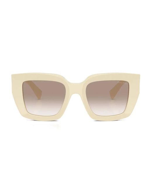 Miu Miu Natural Square-Frame Sunglasses