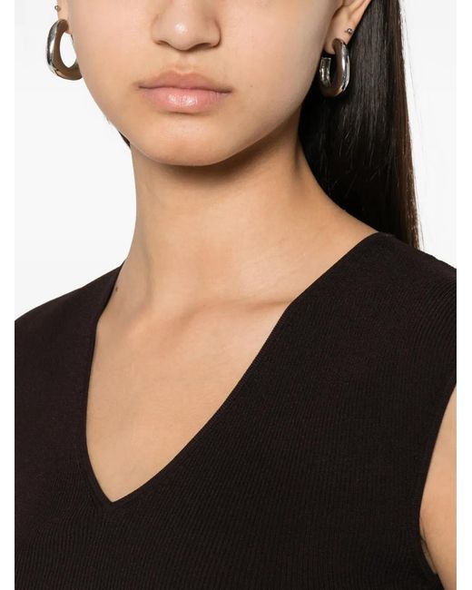 Le Petite Pulle Black V-Neck Top