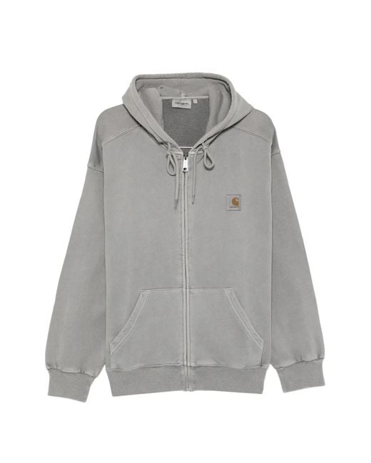 Carhartt メンズ グレー ジップアップ スウェットパーカー Carhartt メンズ グレー ジップアップ スウェットパーカー