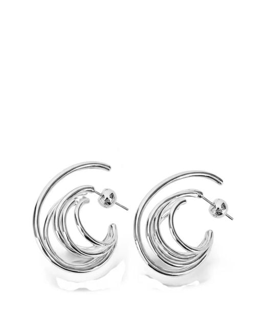 Panconesi White Small Orbit Multi-Hoop Earrings