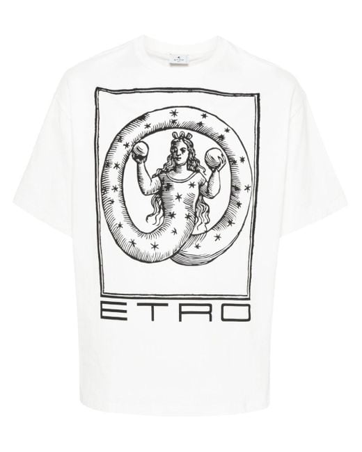 メンズ Etro グラフィック Tシャツ White