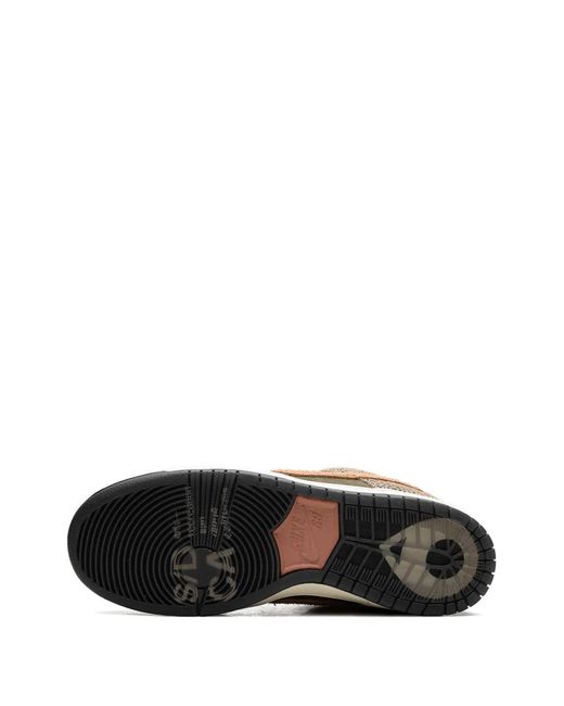 Nike Brown Sb X Arts-Rec Dunk Animal-Print Sneakers for men