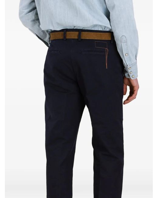 Fortela Blue Side-Pockets Chino Trousers for men