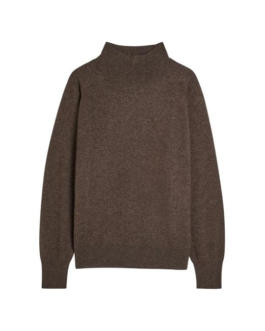 Reformation Brown Merritt Turtleneck Cashmere Jumper