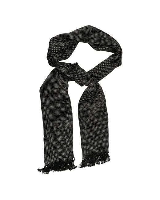 Sciarpa A Pois Con Frange di Tom Ford in Black da Uomo