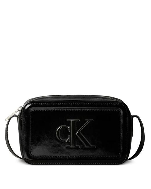 Calvin Klein Black Logo-Detail Shoulder Bag