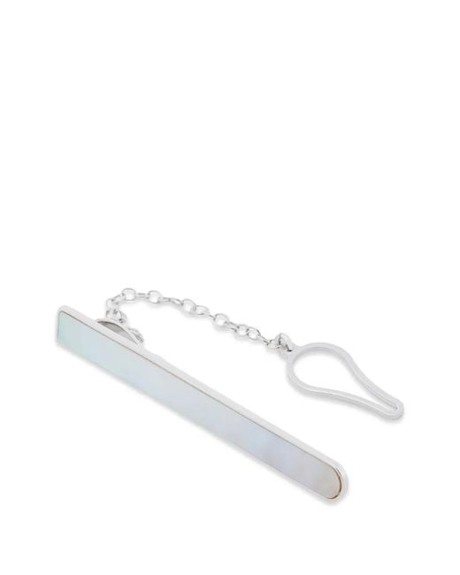 Giorgio Armani White Sterling- Tie Clip for men